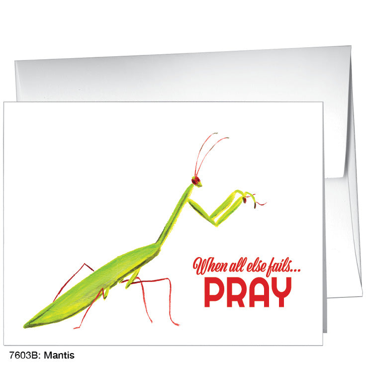 Mantis, Greeting Card (7603B), A2 Card Front, www.printedcanvas.com