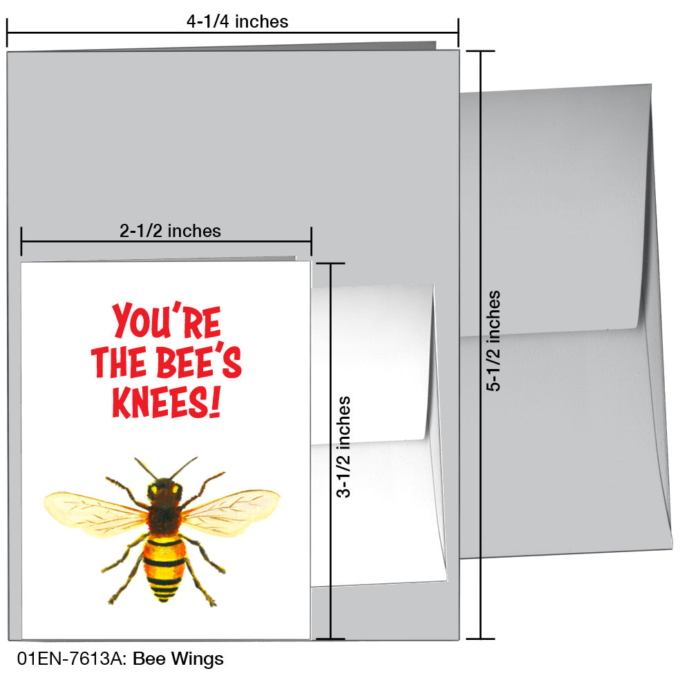 Bee Wings, Greeting Card (7613A), Enclosure, www.printedcanvas.com