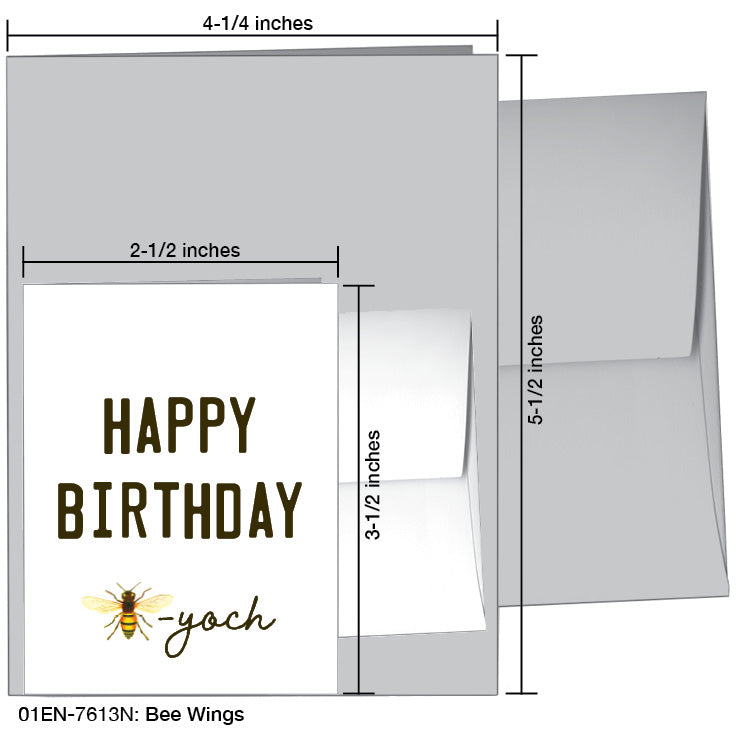 Bee Wings, Greeting Card (7613N), Enclosure, www.printedcanvas.com