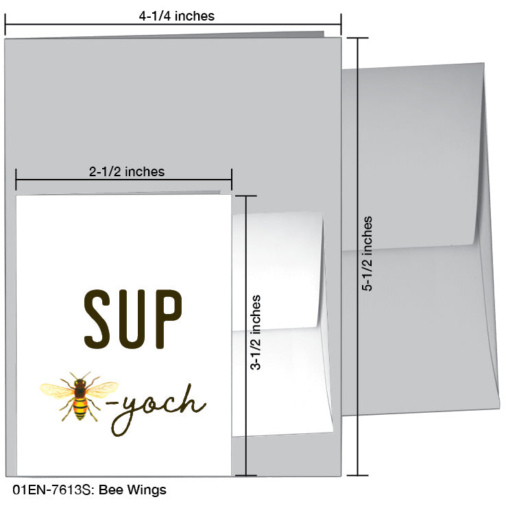 Bee Wings, Greeting Card (7613S), Enclosure, www.printedcanvas.com