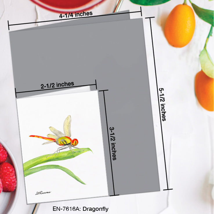Dragonfly, Greeting Card (7616A), Enclosure Card, www.printedcanvas.com