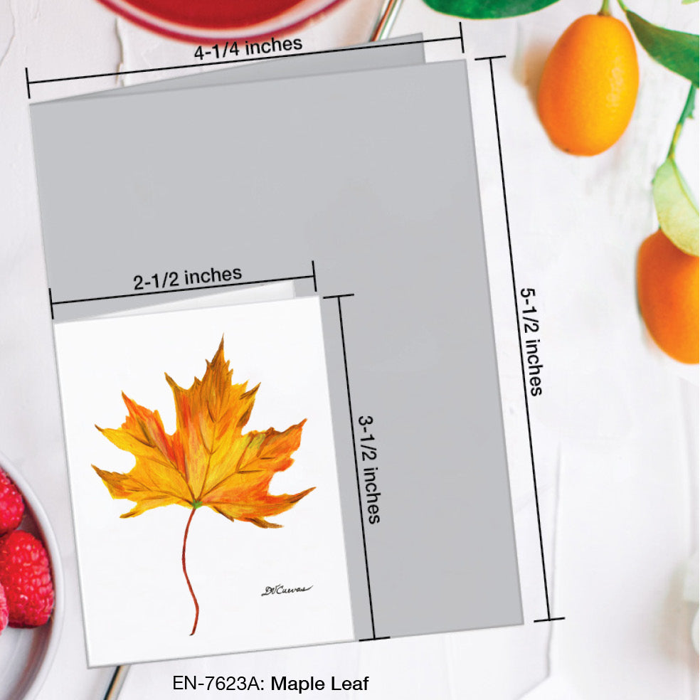 Maple Leaf, Greeting Card (#7623A), Enclosure Card, www.printedcanvas.com