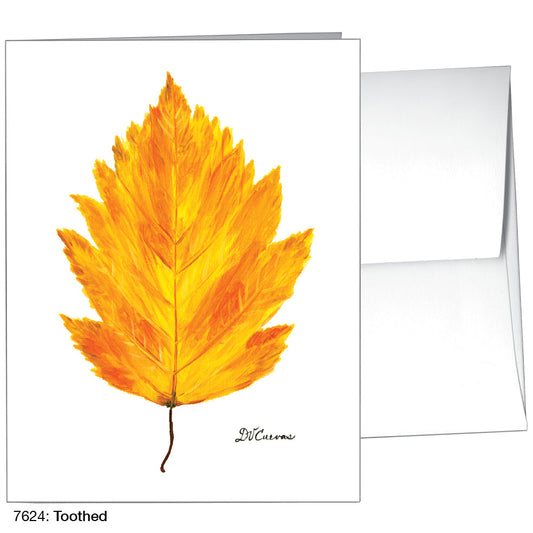 Toothed Leaf, Greeting Card (7624A), Front, www.printedcanvas.com