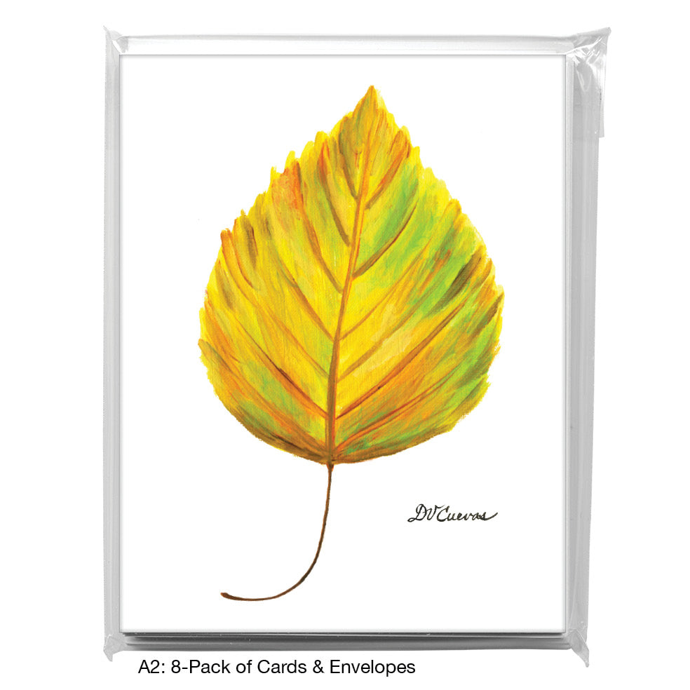 Tilia Leaf, Greeting Card (#7625AA)