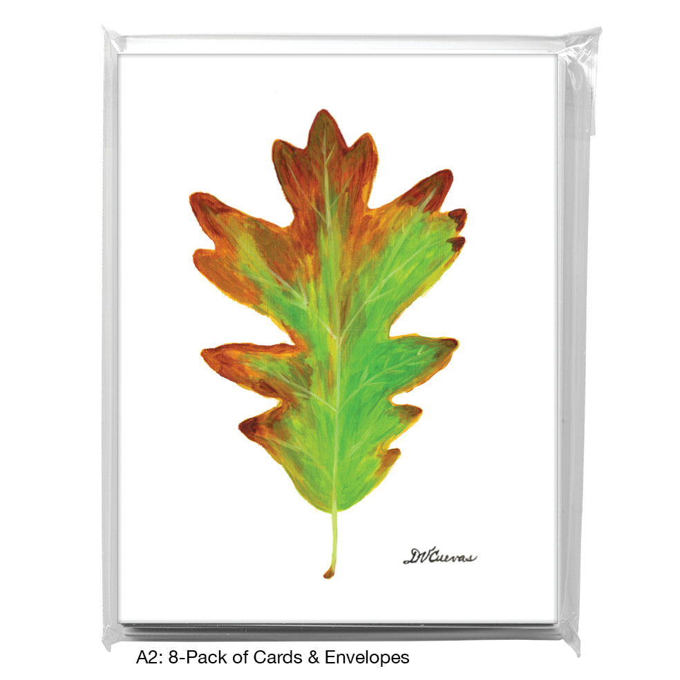 Autumn White Oak Leaf, Greeting Card (#7627A)