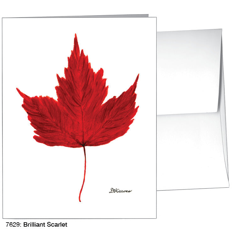 Brilliant Scarlet, Greeting Card (7629A), Front, www.printedcanvas.com