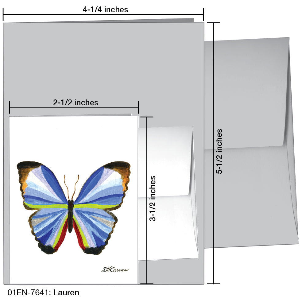 Lauren, Greeting Card (7641A), Enclosure, www.printedcanvas.com