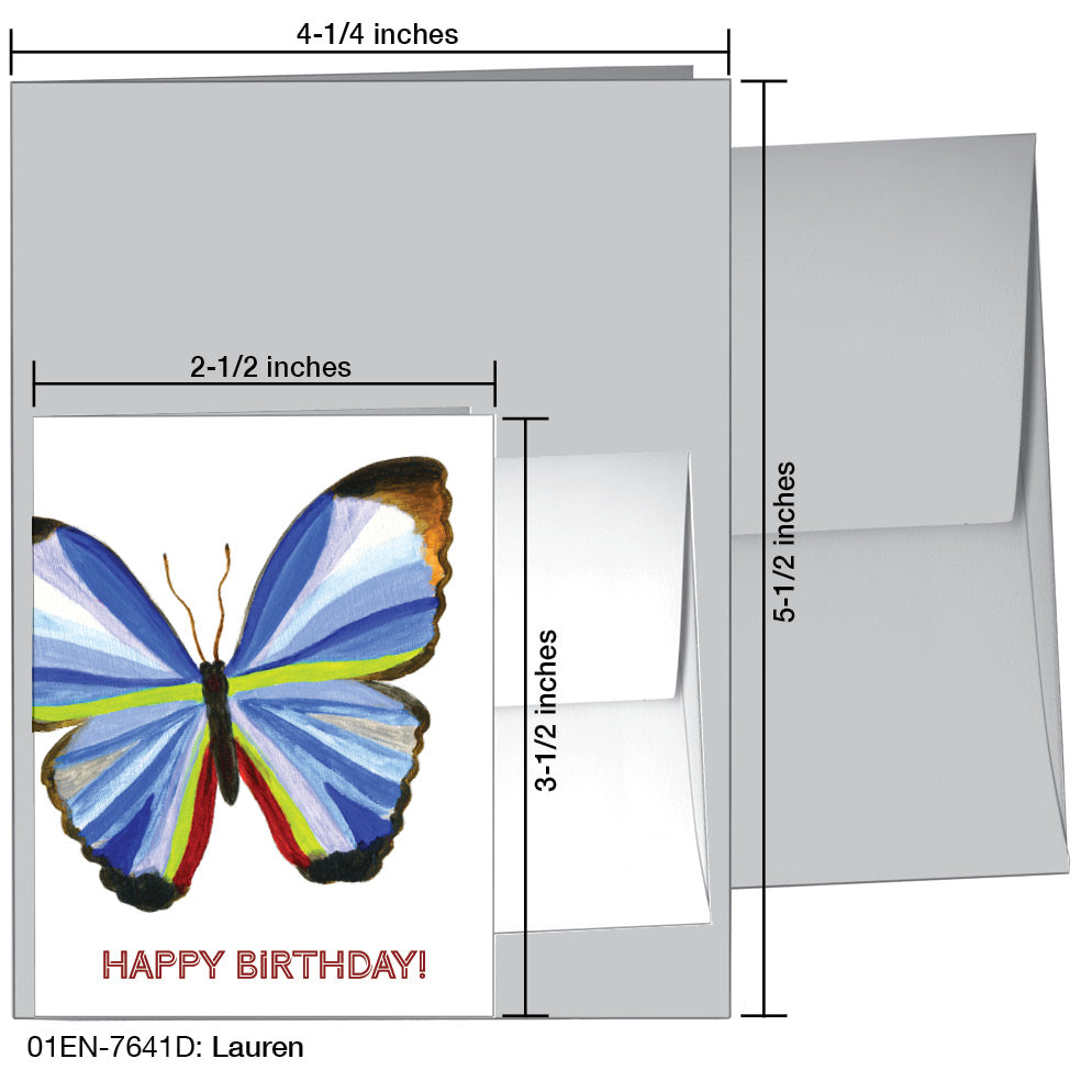 Lauren, Greeting Card (7641D), Enclosure, www.printedcanvas.com