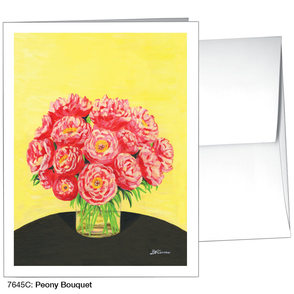 Peony Bouquet, Greeting Card (7645C), A2, printedcanvas.com