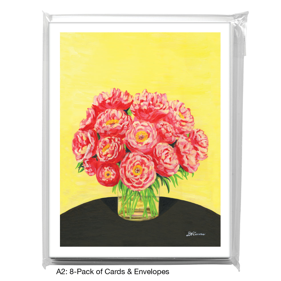 Peony Bouquet, Greeting Card (7645C), A2 8-Pack, printedcanvas.com