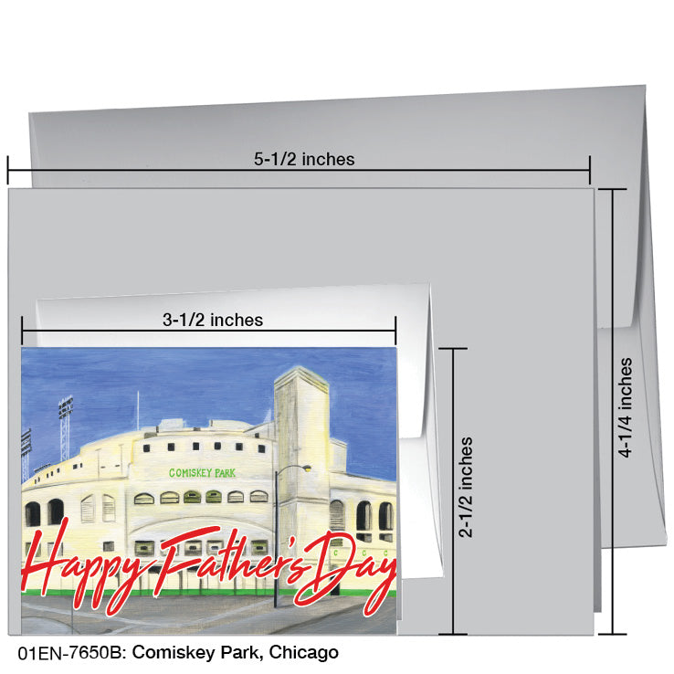 Comiskey Park, Chicago, Greeting Card (7650B), Enclosure, www.printedcanvas.com