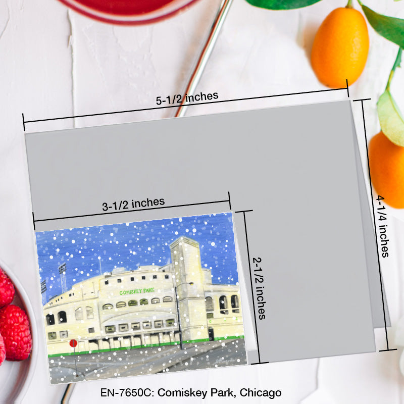 Comiskey Park, Chicago, Greeting Card (7650C), Enclosure Card, www.printedcanvas.com