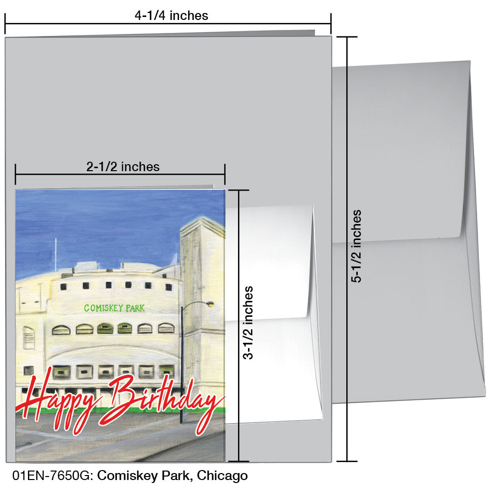 Comiskey Park, Chicago, Greeting Card (7650G), Enclosure, www.printedcanvas.com