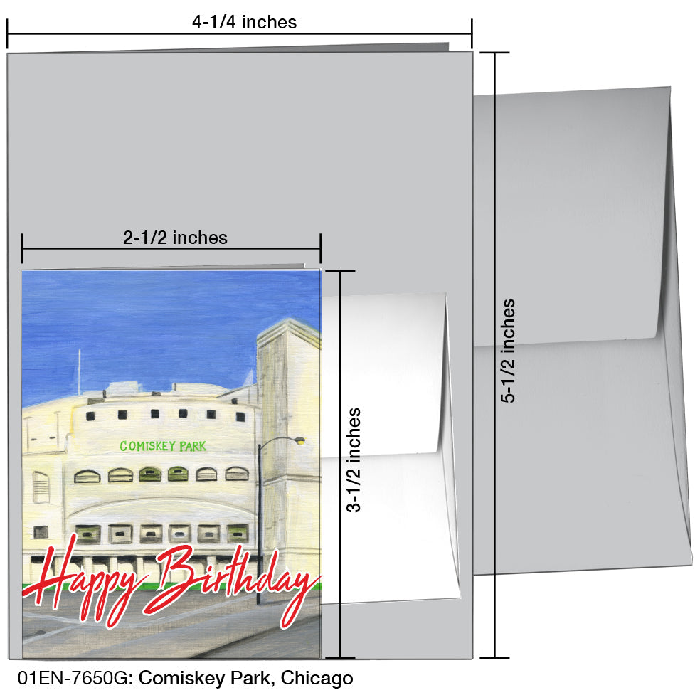 Comiskey Park, Chicago, Greeting Card (7650G), Enclosure, printedcanvas.com
