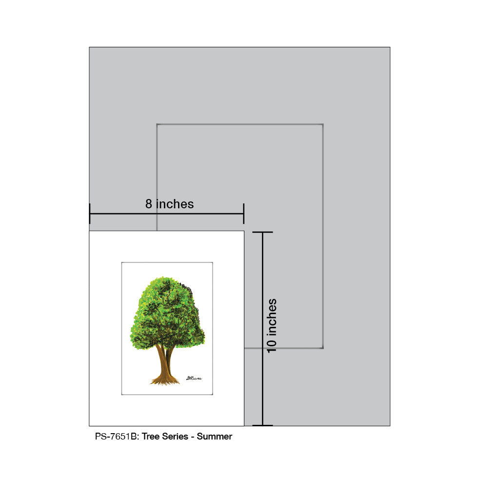 Tree Series, Print (#7651B), Print Matted, www.printedcanvas.com