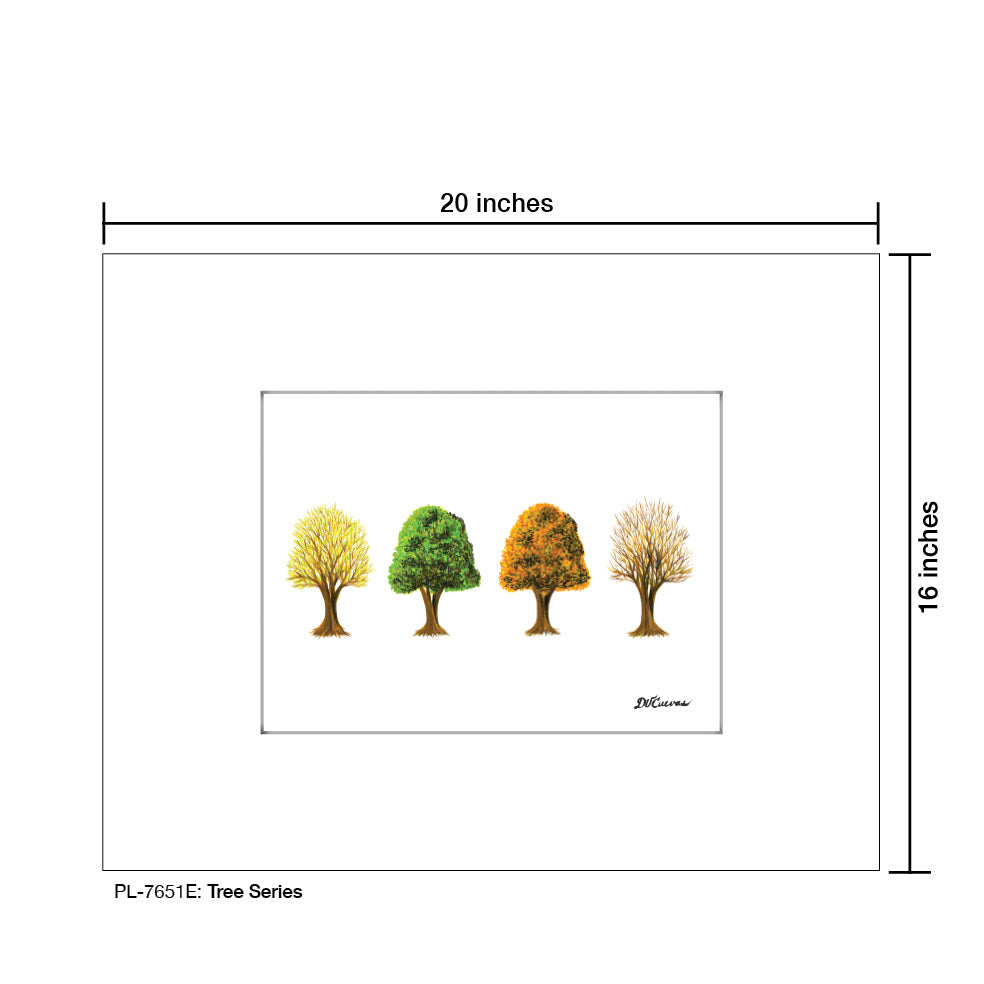 Tree Series, Print (#7651E), Printe Matted, www.printedcanvas.com