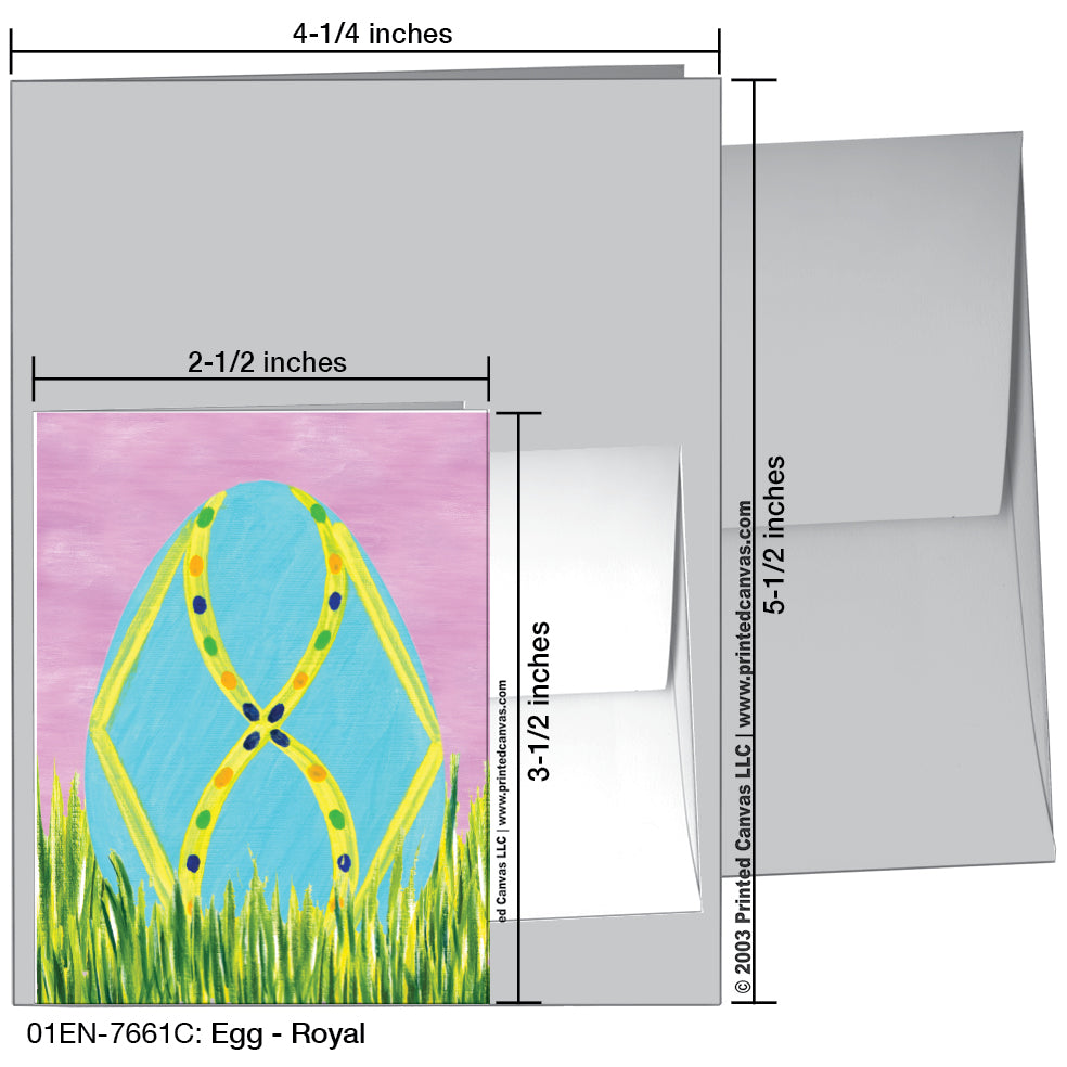 Egg - Royal, Greeting Card (#7661C)