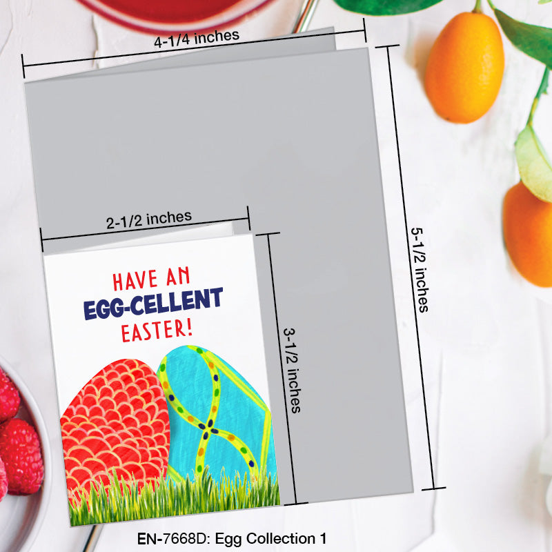 Egg Collection 1, Greeting Card (7668D), Enclosure, www.printedcanvas.com