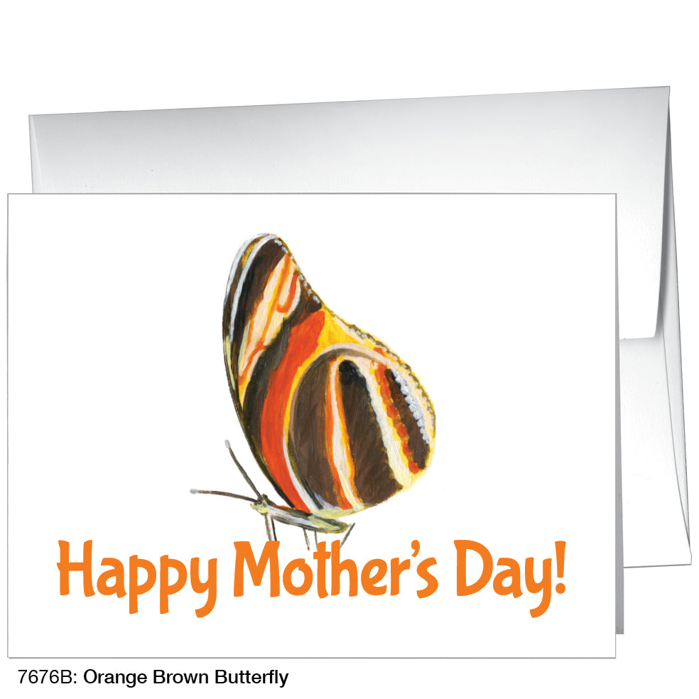 Orange Brown Butterfly, Greeting Card (7676B), A2, printedcanvas.com