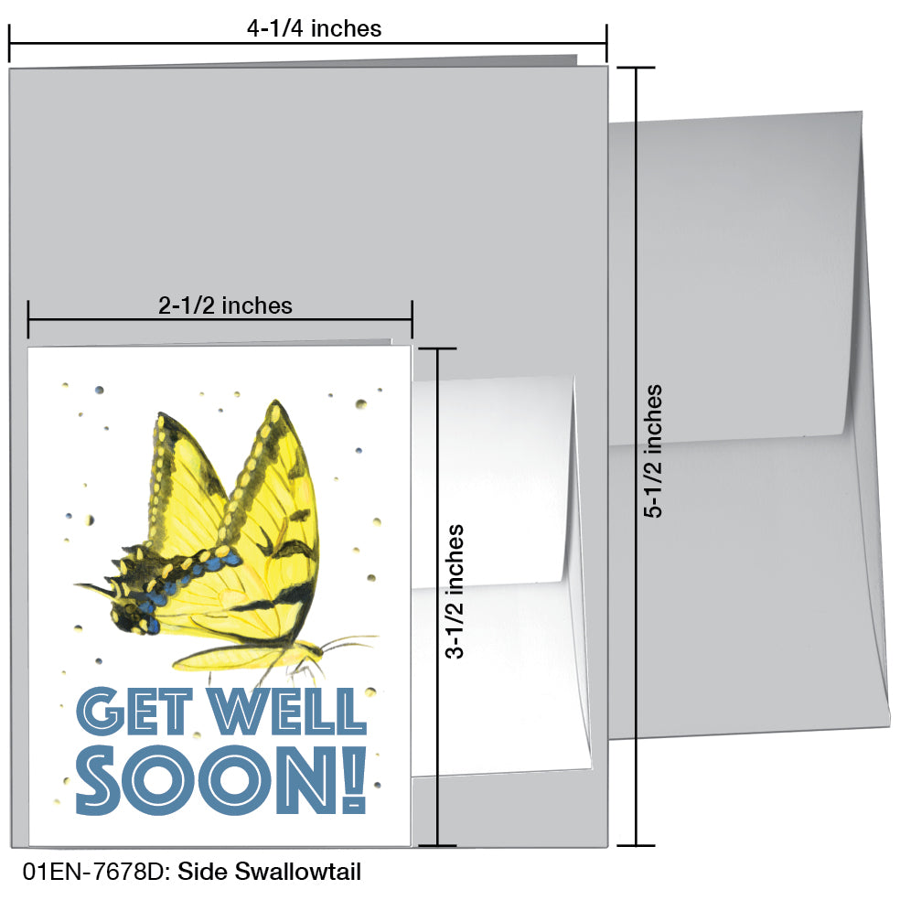 Side Swallowtail, Greeting Card (7678D), Enclosure, printedcanvas.com