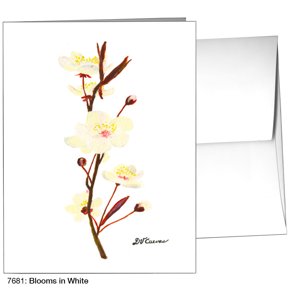 Blooms In White, Greeting Card (7681)