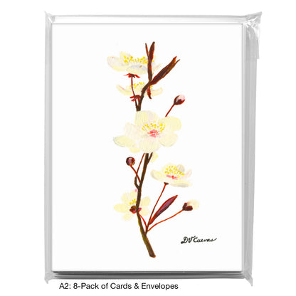 Blooms In White, Greeting Card (7681)