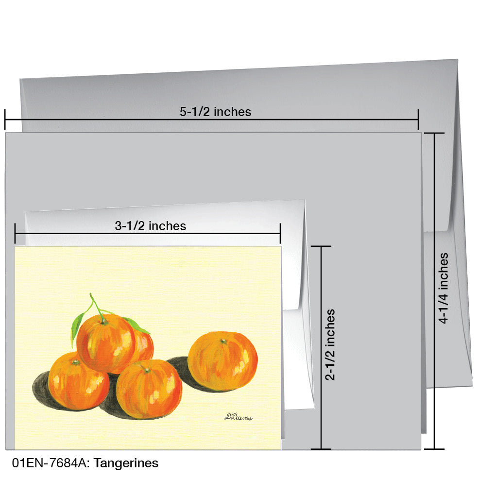 Tangerines, Greeting Card (7684A), Enclosure, www.printedcanvas.com