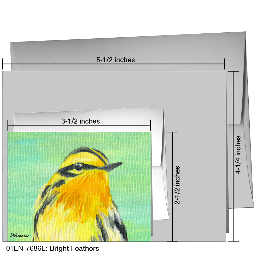 Bright Feathers, Greeting Card (7686E), Enclosure, printedcanvas.com