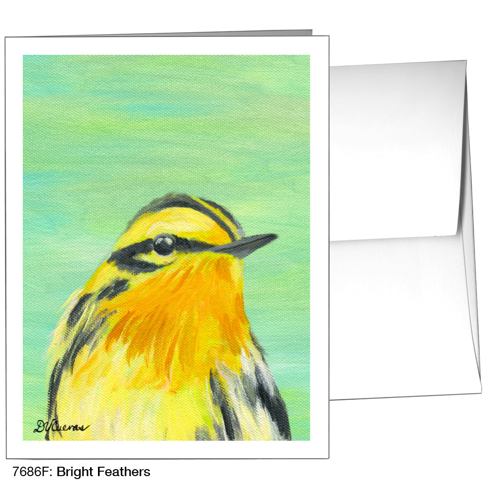 Bright Feathers, Greeting Card (7686F), A2, printedcanvas.com