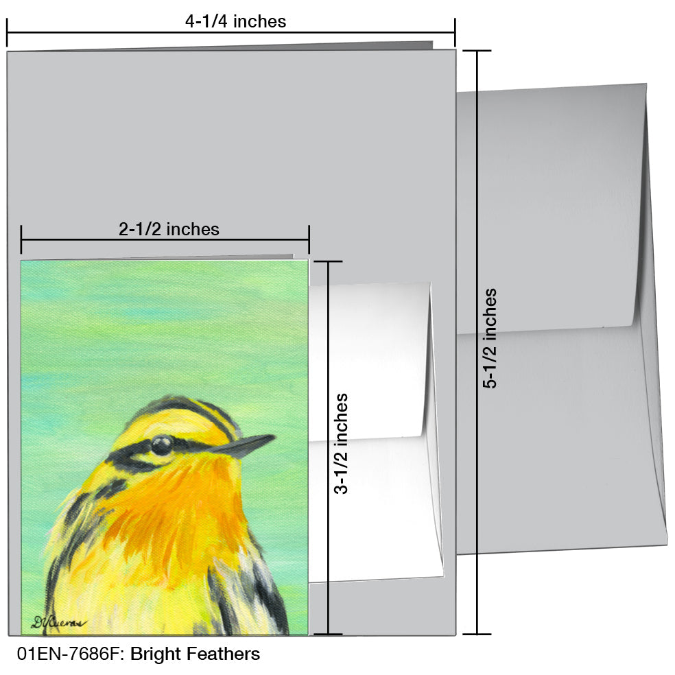 Bright Feathers, Greeting Card (7686F), Enclosure, printedcanvas.com
