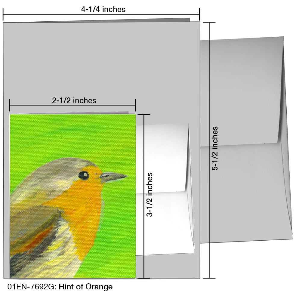 Hint of Orange, Greeting Card (7692G), Enclosure Card, www.printedcanvas.com