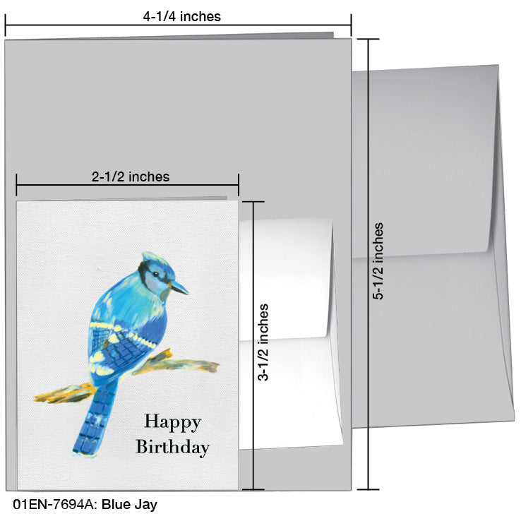 Blue Jay, Greeting Card (7694A), Enclosure, printedcanvas.com