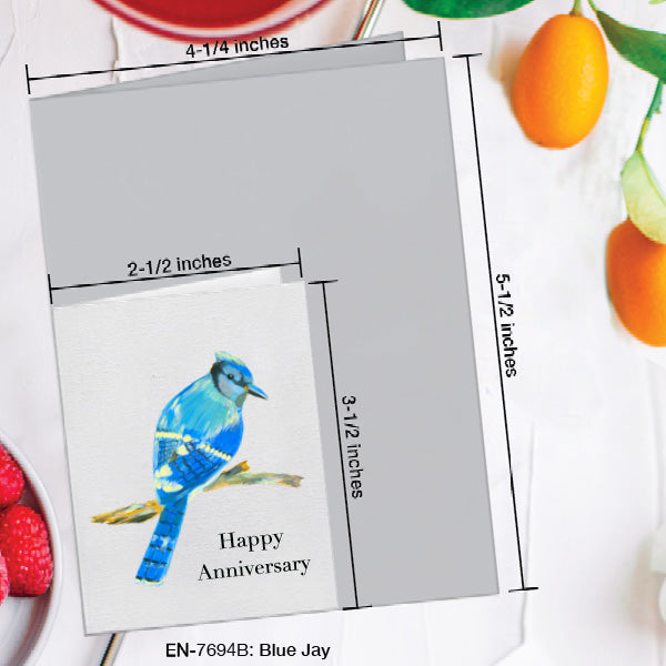 Blue Jay, Greeting Card (7694B), Enclosure, www.printedcanvas.com