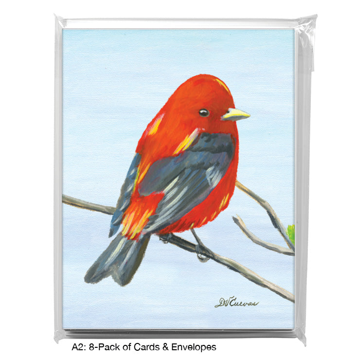 Scarlet Tenager, Greeting Card (7697B)