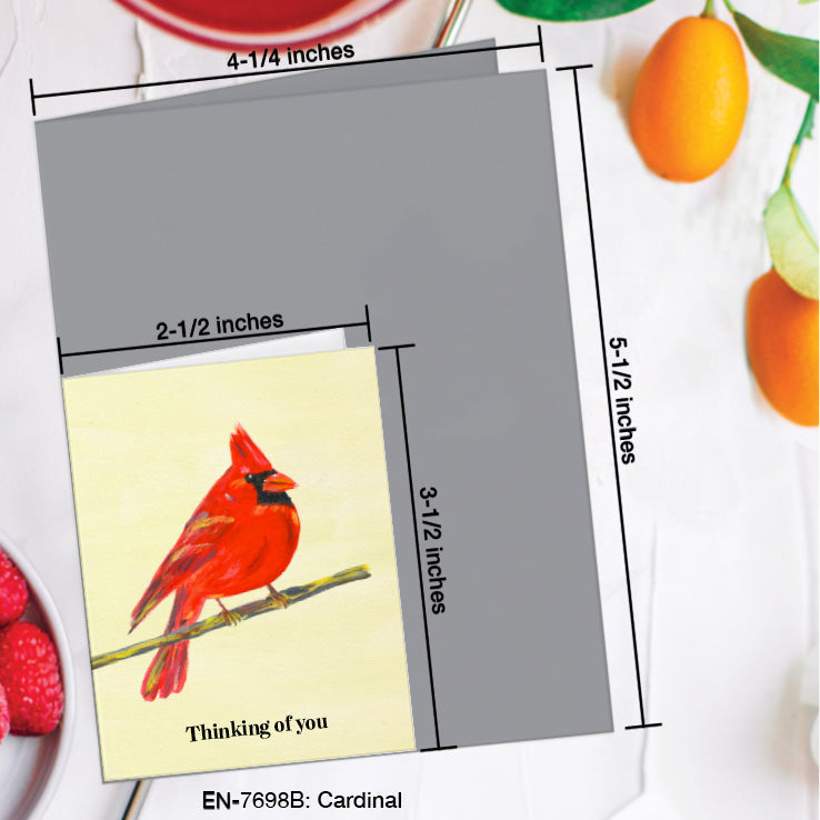 Cardinal, Greeting Card (7698B), Enclosure, www.printedcanvas.com