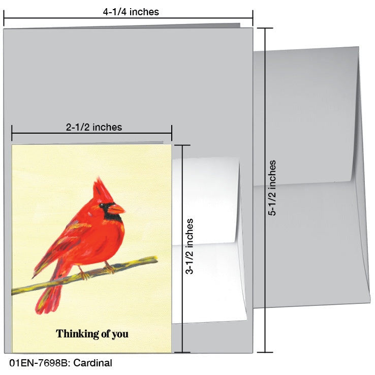 Cardinal, Greeting Card (7698B), Enclosure, www.printedcanvas.com