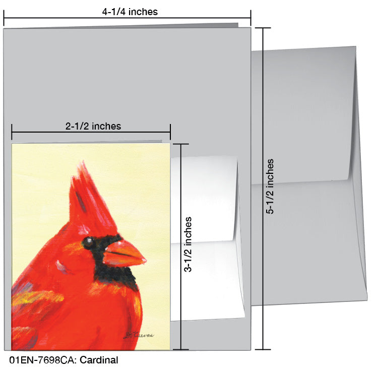 Cardinal, Greeting Card (7698CA), Enclosure, www.printedcanvas.com