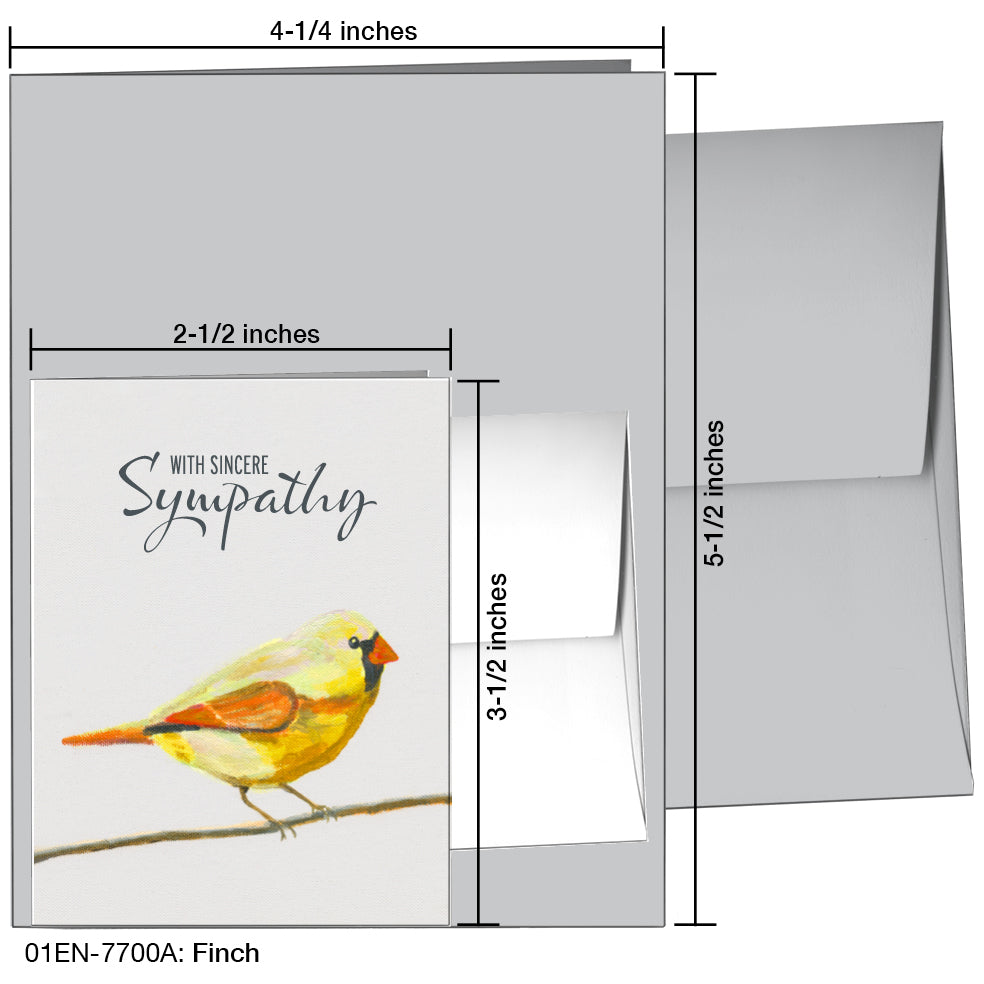 Finch, Greeting Card (7700A), Enclosure, printedcanvas.com