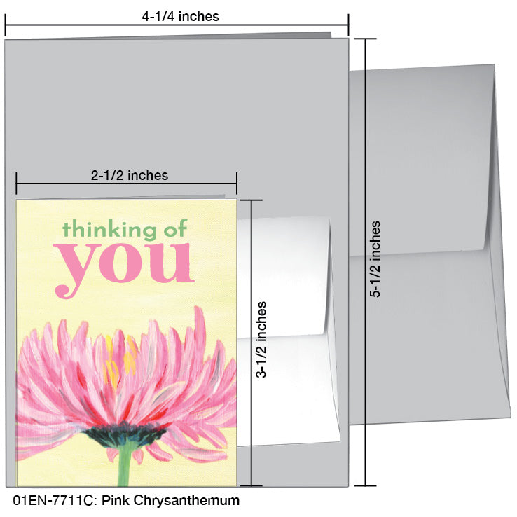 Pink Chrysanthemum, Greeting Card (7711C)