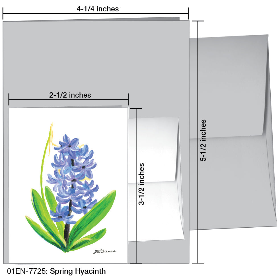 Spring Hyacinth, Greeting Card (7725A), Enclosure, www.printedcanvas.com