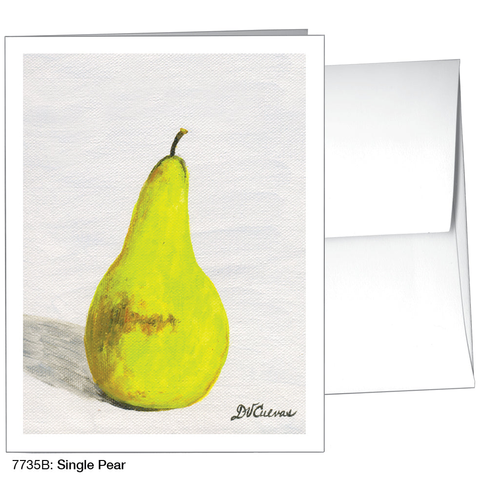 Single Pear, Greeting Card (7735B), A2, printedcanvas.com
