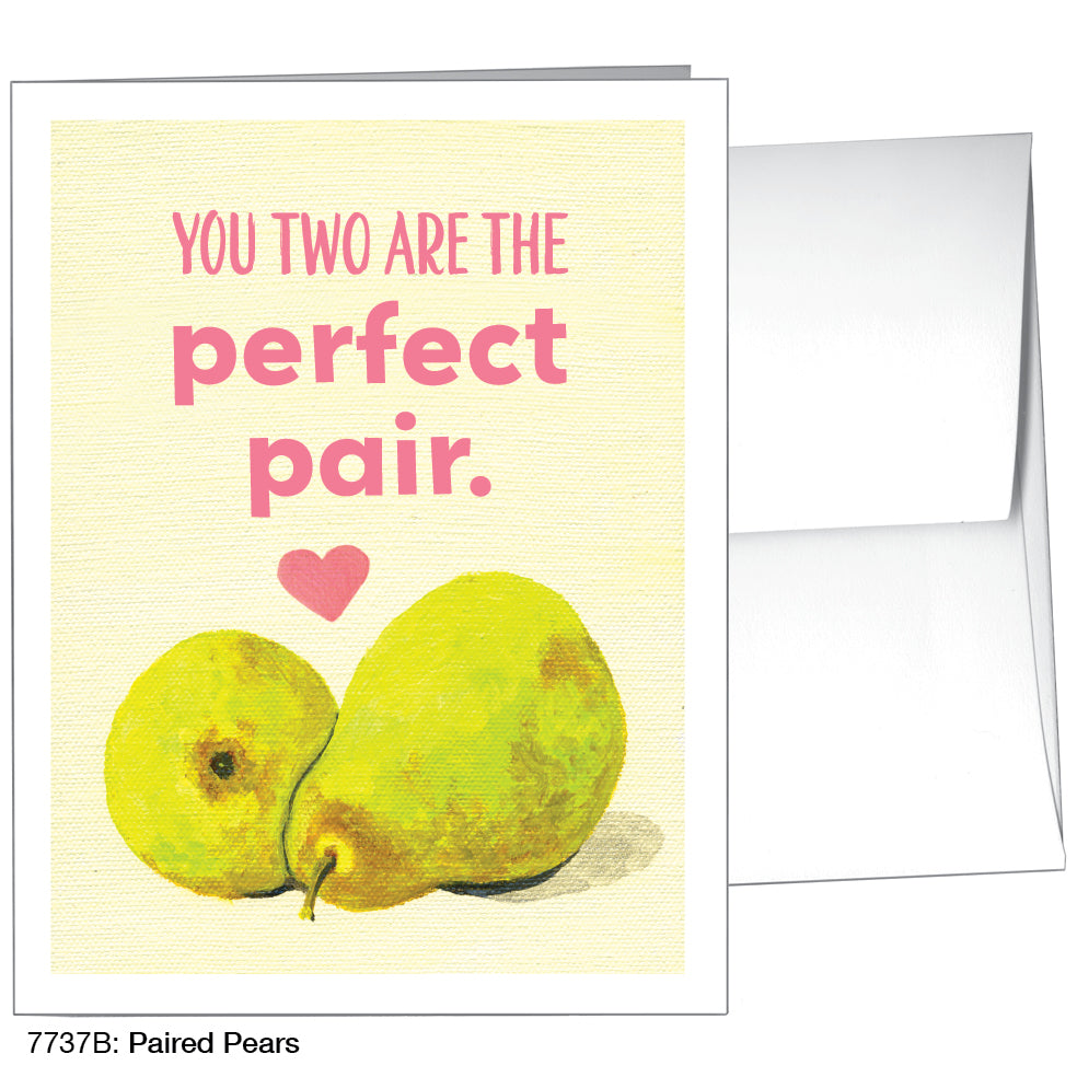 Paired Pears, Greeting Card (7737B), Front, www.printedcanvas.com