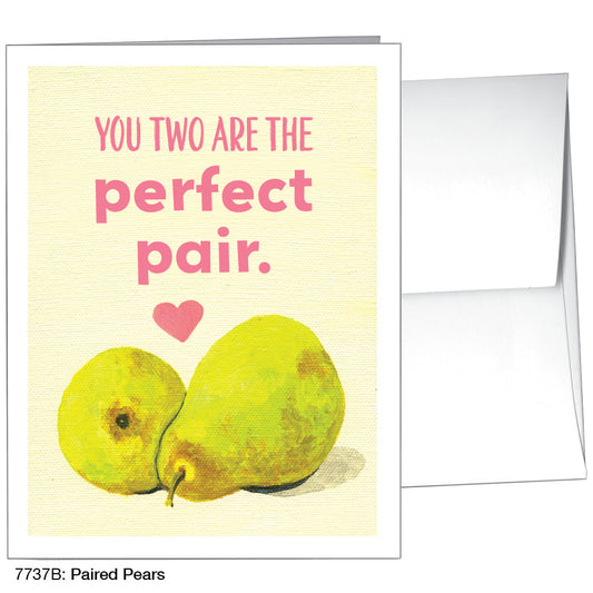 Paired Pears, Greeting Card (7737B), Front, www.printedcanvas.com