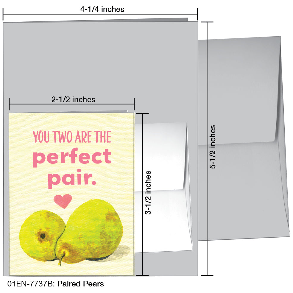 Paired Pears, Greeting Card (7737B)