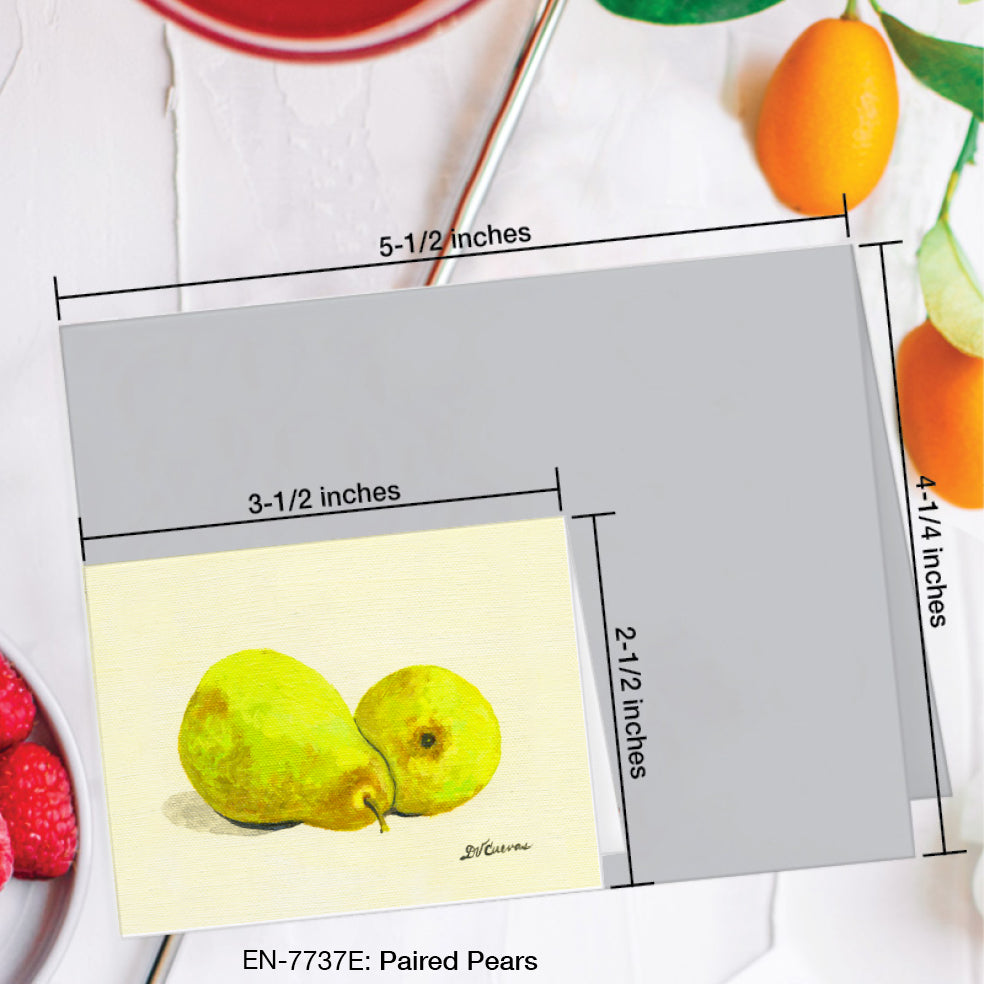Paired Pears, Greeting Card (#7737E)