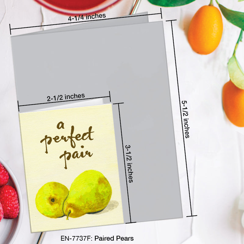 Paired Pears, Greeting Card (7737F), Enclosure, www.printedcanvas.com