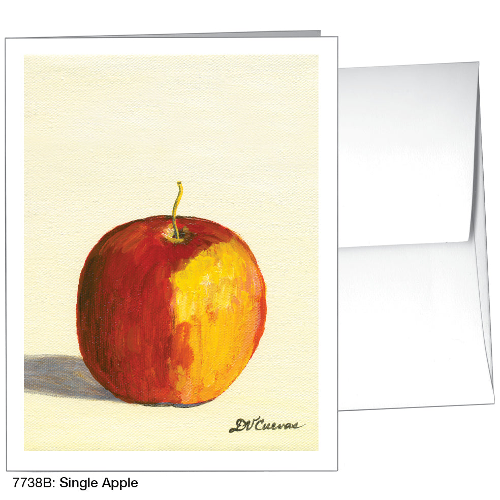 Single Apple, Greeting Card (7738B), A2, printedcanvas.com