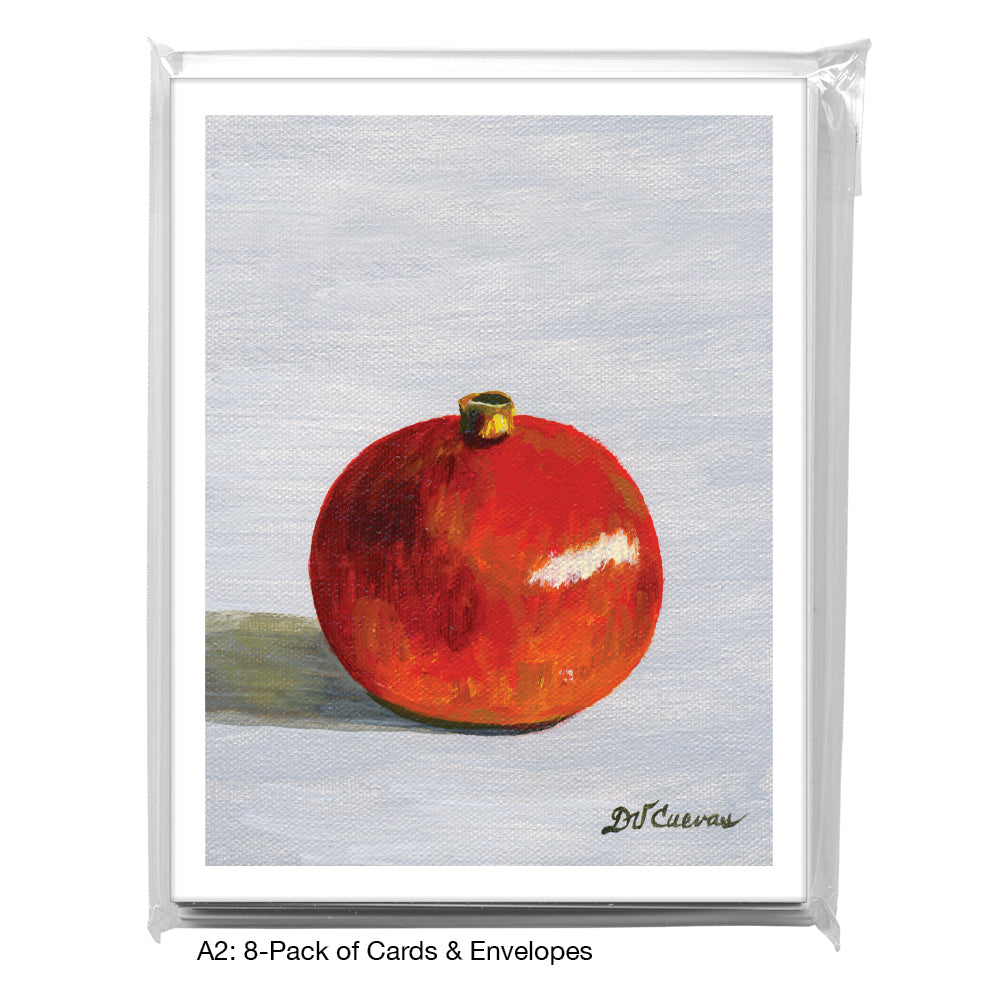Single Pomegranate, Greeting Card (7739C), A2 8-Pack, printedcanvas.com