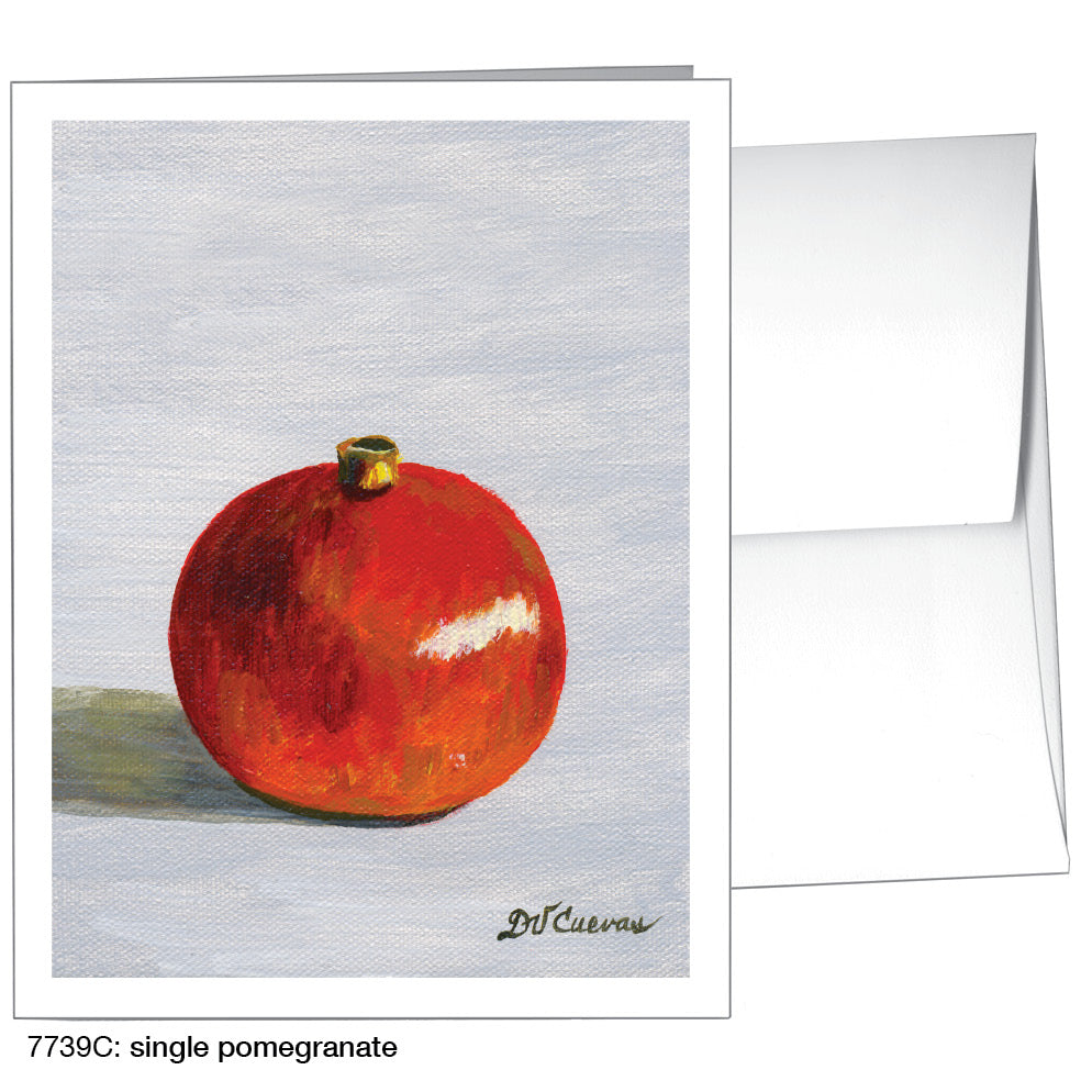 Single Pomegranate, Greeting Card (7739C), A2, printedcanvas.com