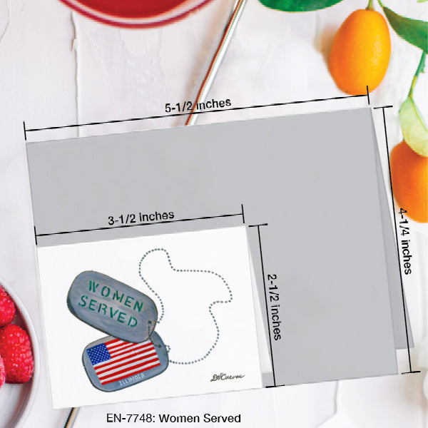 Women Served, Greeting Card (7748A), Enclosure Card, www.printedcanvas.com
